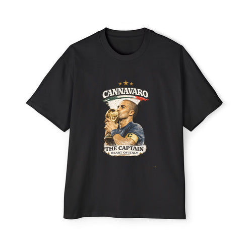 Cannavaro Printed Oversized T-shirt Vintage Football Series